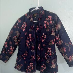 Peony and Moss Blue and Pink Puffer Jacket